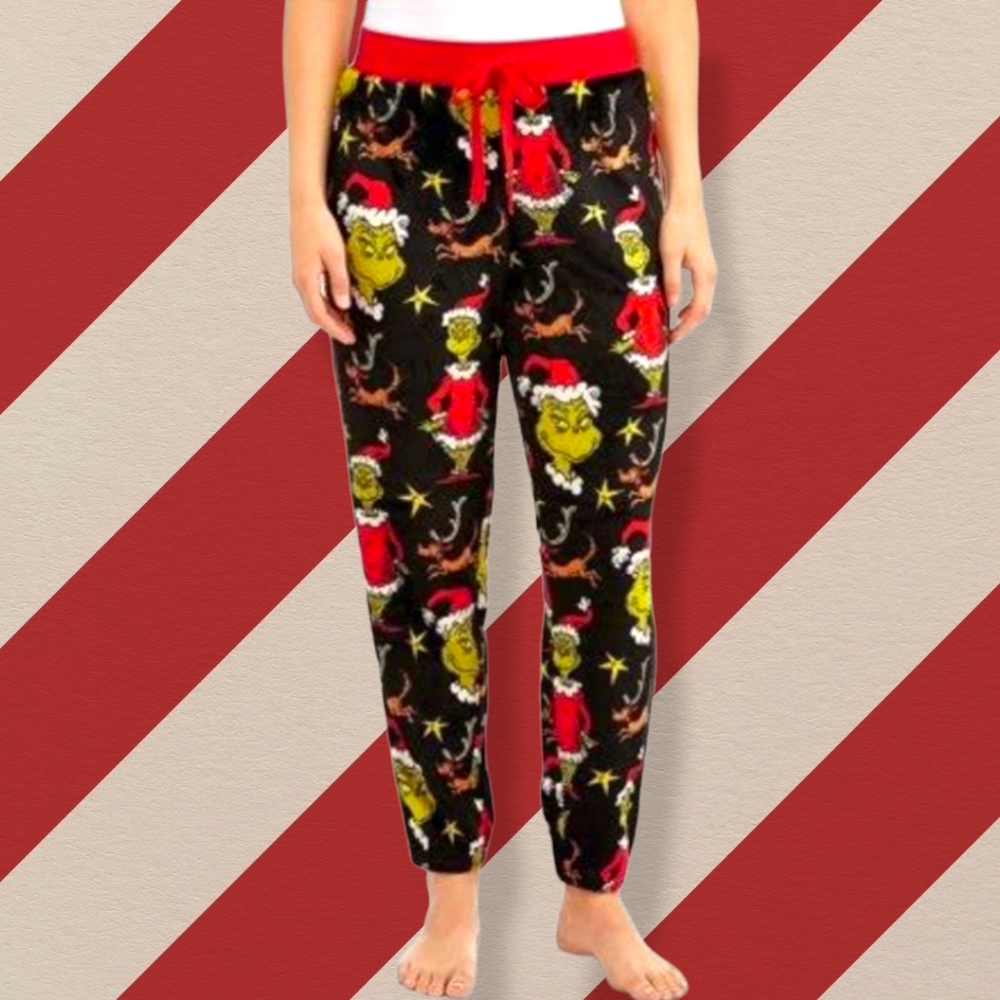 Dr. Seuss The Grinch Women's Super Mink Sleep Jogger Pants